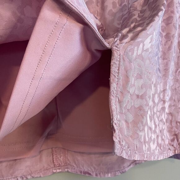 Blue Blush Purple Leopard Satin Mini Skirt || SZ L - Picture 10 of 13